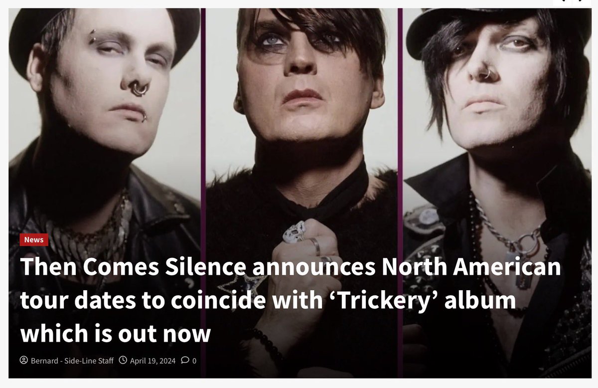 Big thanks to @SideLineMag for plugging #ThenComesSilence's North America tour, which kicks off tonight. Are you sleeping America? Their new 'Trickery' LP is out now via @MetropolisRec - side-line.com/then-comes-sil… @ShamelessPR_ @_TeamBlogger