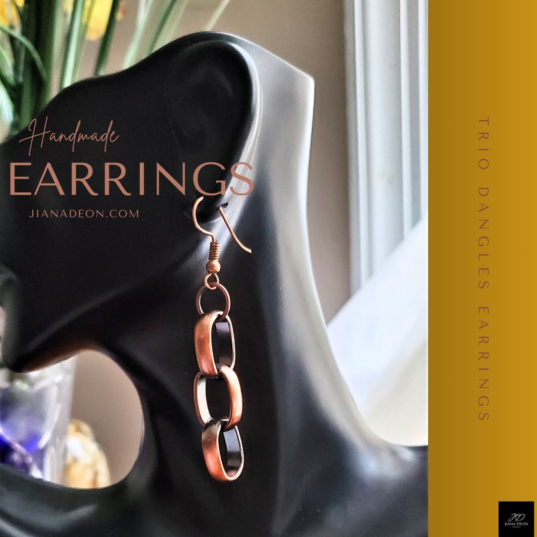 Earrings for the bad girl in you. #triodangles #EmbraceTheEdge #BeUnforgettable #StatementEarrings