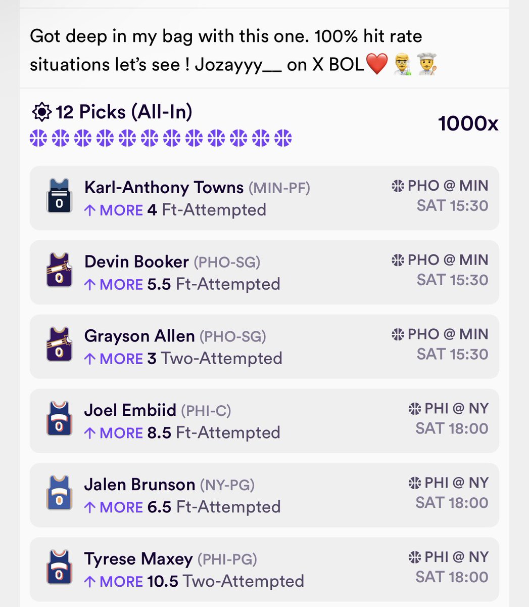 RichardBen20269's tweet photo. IF TAILING if this cashes I am giving away 200$ YES 200 DOLLARS 🤯 to multiple followers who L+ RT &amp; comment which player is going to cash sweat free

https://t.co/S5q296bQ6n

#Prizepicks #PrizePicksNBA #PrizepicksNFL #PrizepicksNHL #PrizepicksMBL #propbets #DFS #NBATwitter https://t.co/IfT0RiNWI9