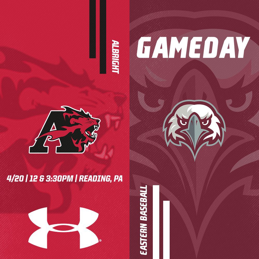 Back at it for 2️⃣ more‼️ 📍 Kelchner Field - Reading, PA 🕛 12:00 & 3:00pm 🆚 Albright College 📺 gomacsports.tv/albrightlions/ 📈 sidearmstats.com/albright/baseb… #FlyWithUs