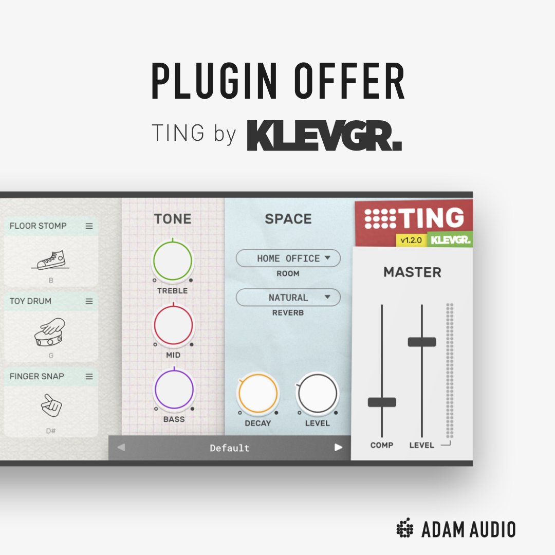 ADAM_Audio's tweet photo. 🔊 Hey ADAM Audio users! This is a quick reminder that TING by Klevgrand is still up for grabs in the MyADAM User Area! Dive into those organic percussion vibes today.

Head over to our MyADAM user area and claim your free copy:
👉 https://t.co/SPtbLdj3T7

#ADAM #FreePlugin #TING https://t.co/EErxBR4sqA