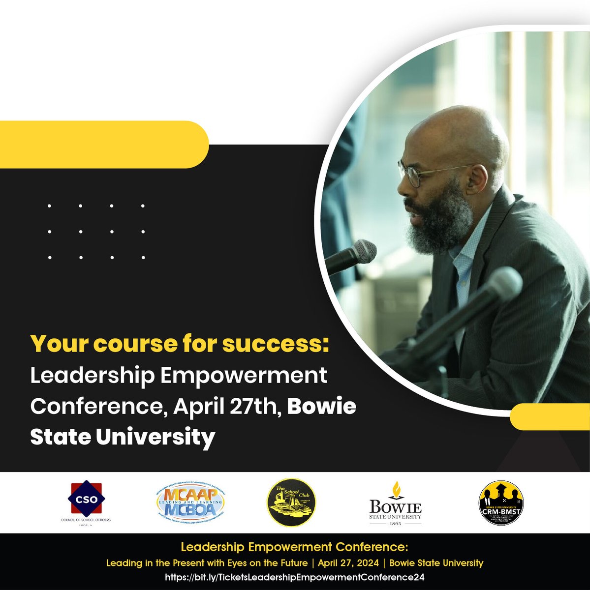 Join education leaders, industry experts, and aspiring professionals alike at the Leadership Empowerment Conference: Leading in the Present with Eyes on the Future, hosted at Bowie State University on April 27th.

Buy Tickets Today:🌐 bit.ly/TicketsLeaders…

#personalfinance