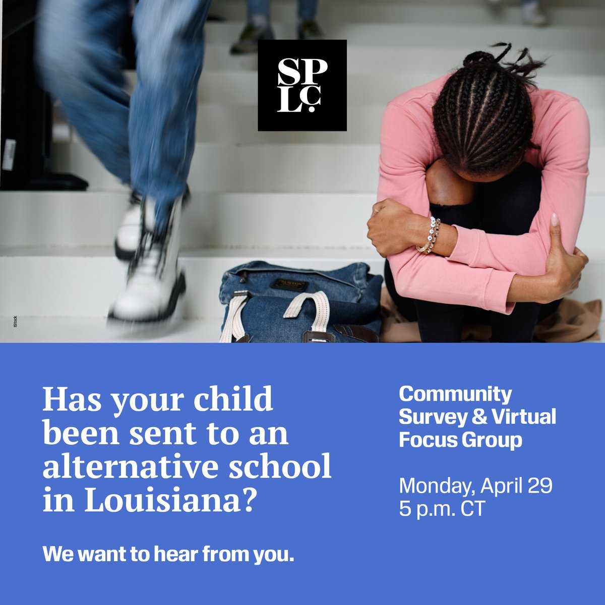 📢 Complete our survey & be part of change! 🔗: bit.ly/3UkZejv

The SPLC and the Loyola University of #NewOrleans College of Law are teaming up to research disciplinary alternative schools in the #DeepSouth and intercept the school-to-prison pipeline.

#ChildrensRights