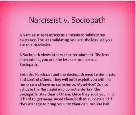 #Sociopaths #NarcissisticAbuse #NarcissisticAbuseRecovery #EachOneTeachOne