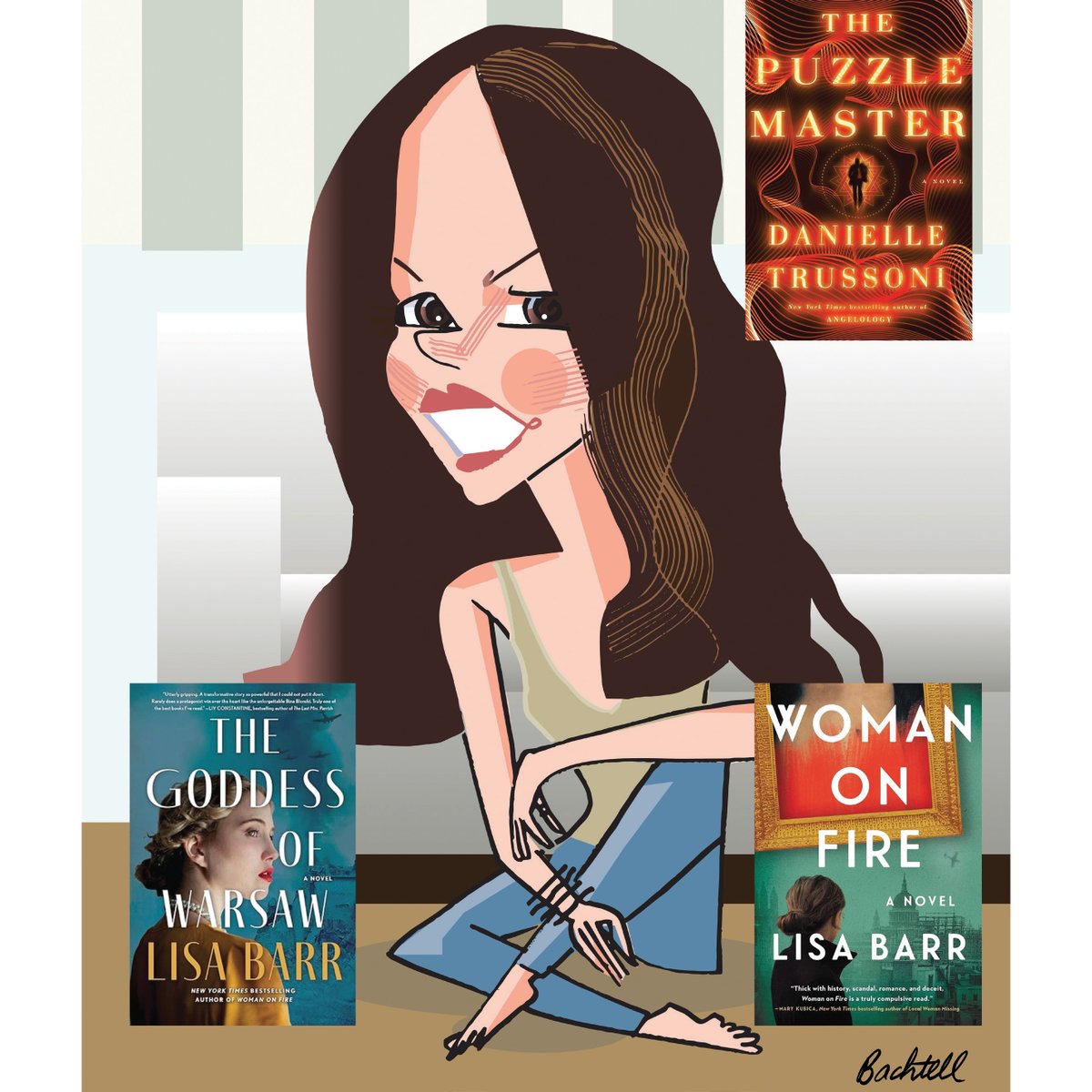 Lisa Barr is poised to release her highly anticipated new historical thriller—'The Goddess of Warsaw,' a harrowing and ultimately triumphant tale of a Jewish WWII assassin turned Hollywood star. bit.ly/3Unvu5H Illustration: Tom Bachtell