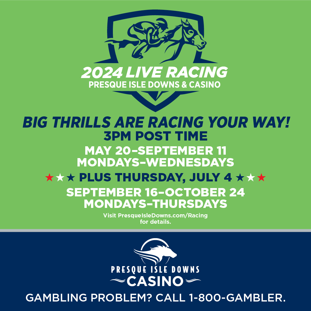 We are officially one month away from the first day of Live Racing! See you at the track on May 20th! GAMBLING PROBLEM? CALL 1-800-GAMBLER.