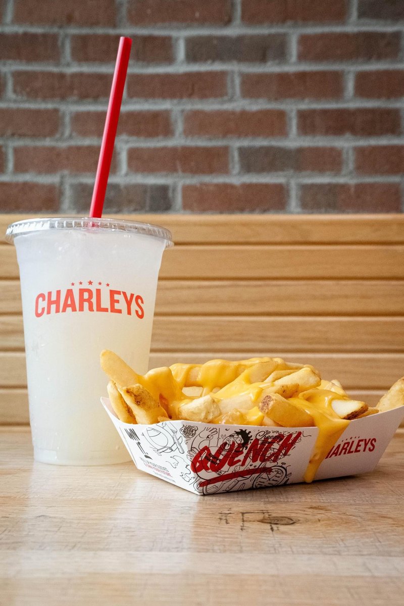 Look at the gooey goodness. Happy National Cheddar Fries Day! Stop in at @charleys Cheesesteaks in La Palmera Cafes Food Court to celebrate.