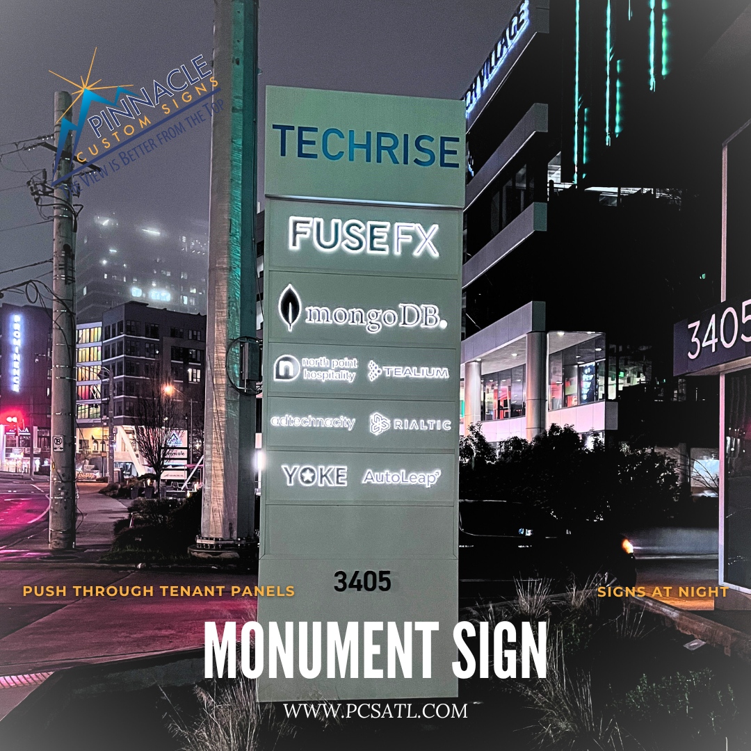 #monumentsign #tenantpanels #betterfromthetop #signs #signshop #customsigns #customsignshop #signage #customsignage #signsatnight #iphonepics #iphone #signpics #atlanta #georgia #nightsigns 
pcsatl.com