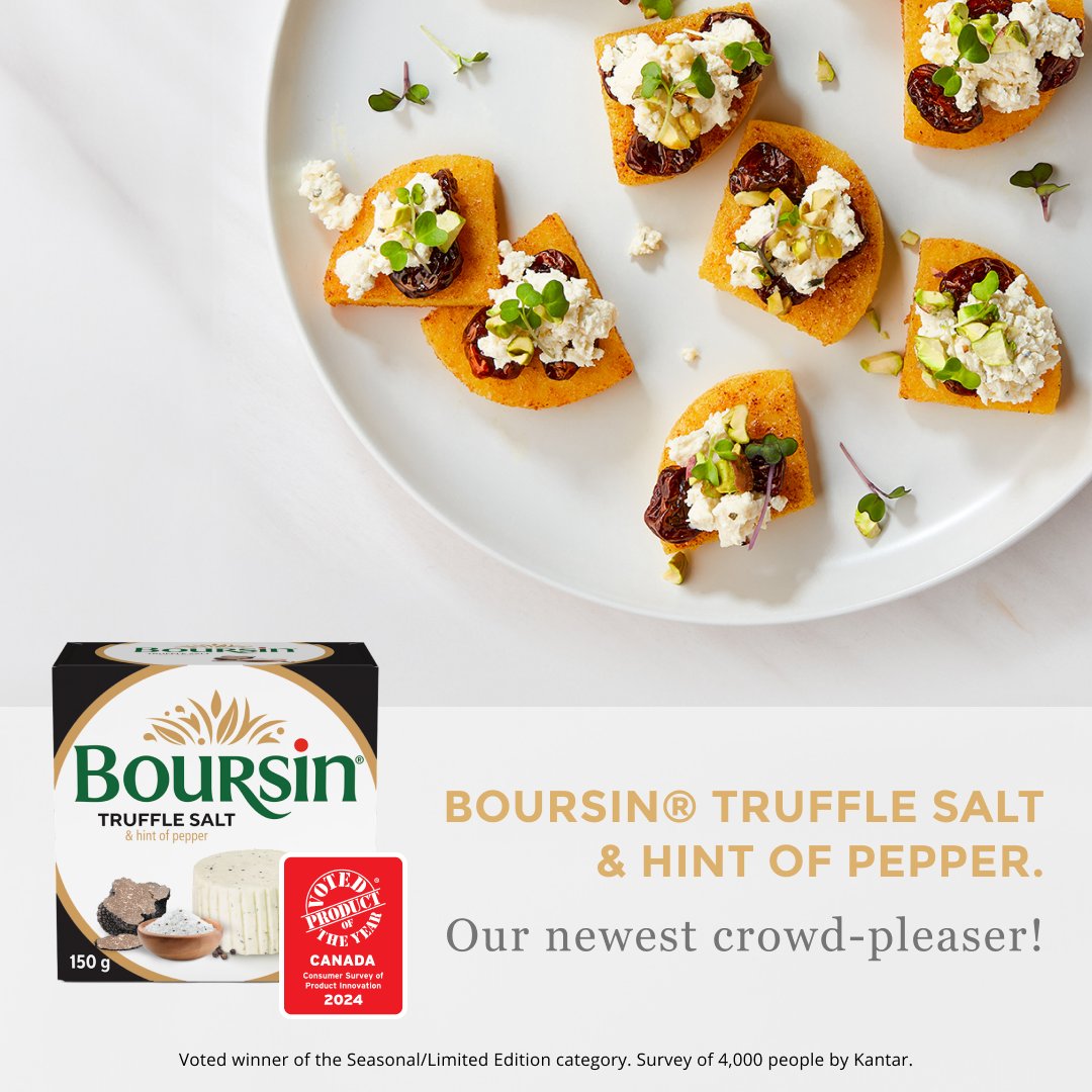 With two winning products another congratulations go to the Winner of the Week Boursin Truffle Salt & Hint of Pepper! This new ephemeral flavour will intoxicate your senses and those of your guests. #poycanada2024 #productoftheyear #awardwinning #winner #newproducts