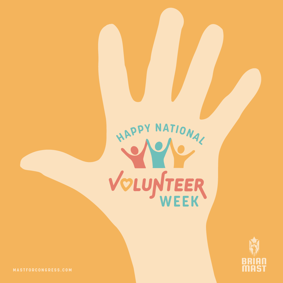 This week is National Volunteer Week! A big thank you to all the volunteers on Team Mast. I couldn't do what I do without you!