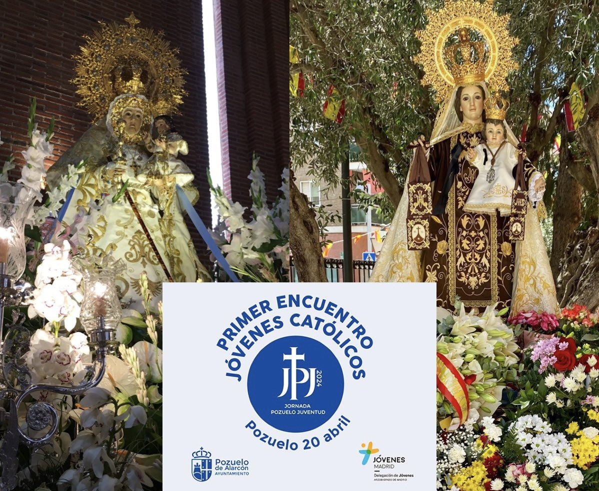 Nos unimos en oración con los centenares de #jóvenes que se reúnen en el día de hoy en #PozuelodeAlarcón, #Madrid, @archimadrid, participando en el primer encuentro de Jóvenes #Católicos de #Pozuelo.

Qué la #VirgendelaConsolación y la #VirgendelCarmen los bendigan y protejan🙏🏻🙏🏻
