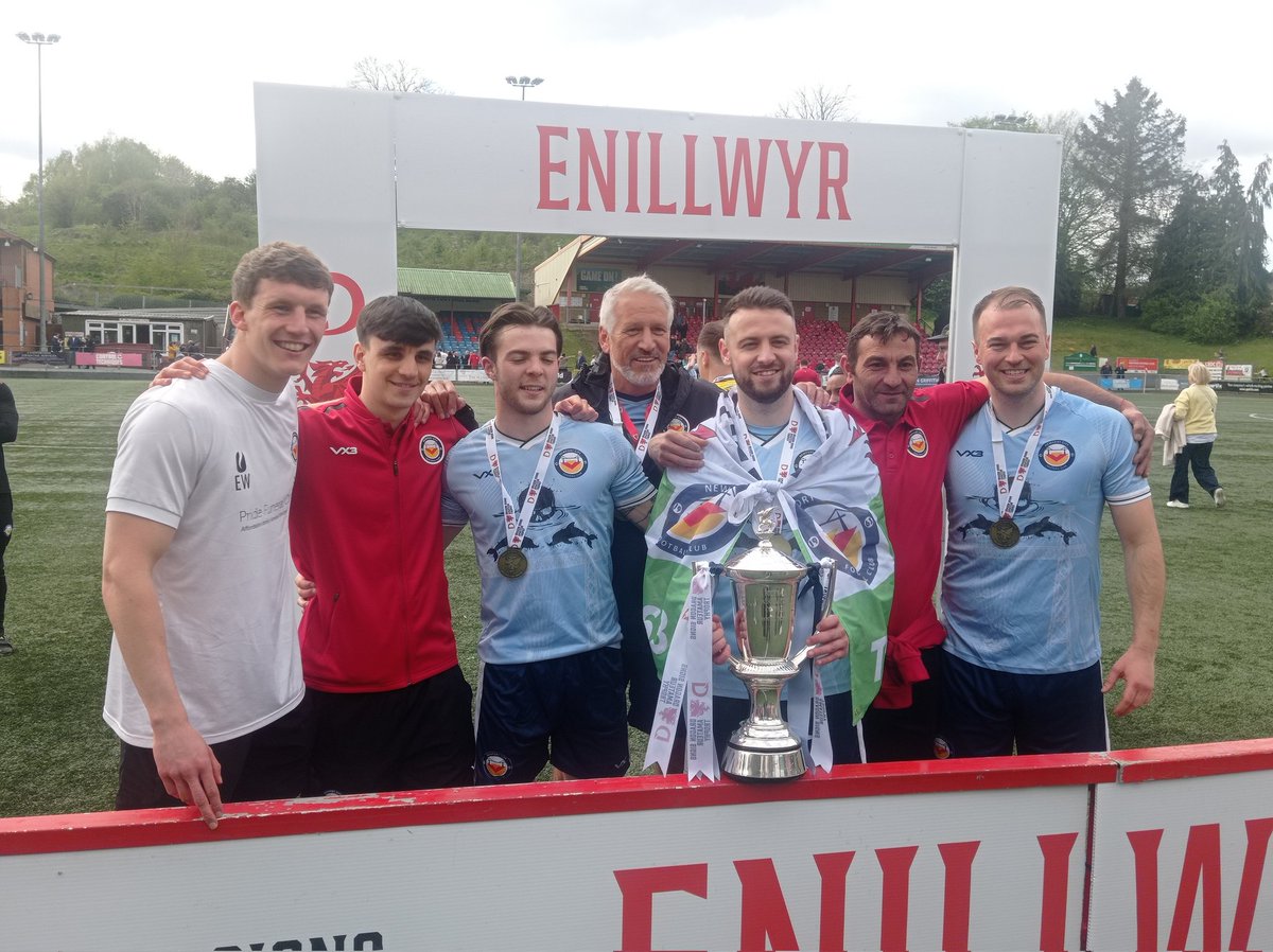 Congratulations to @NewportCity_FC for lifting the @dragonsigns @FAWales Amateur Trophy after defeating @PenrhyncochFC 5-4 at Latham Park. @CambrianNews @CTSport @southwalesargus @ArdalSouthern @CentralWalesFA @GwentCountyFA @AllWalesSport @CollinsWFM @YClwbPelDroed @cymru_sport