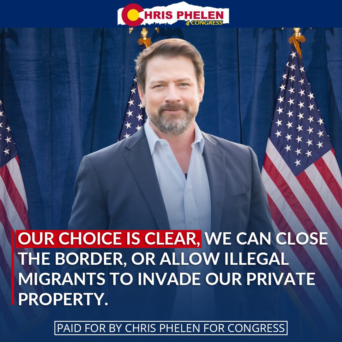 Our Choice Is Clear.

When elected to Congress I will do everything in my power to stop the surge of both migrants and narcotics from flowing in at our Southern Border.

#BorderCrisis #HumanitarianCrisis #AmericaFirst #LegalImmigration #LawAndOrder #Phelen2024