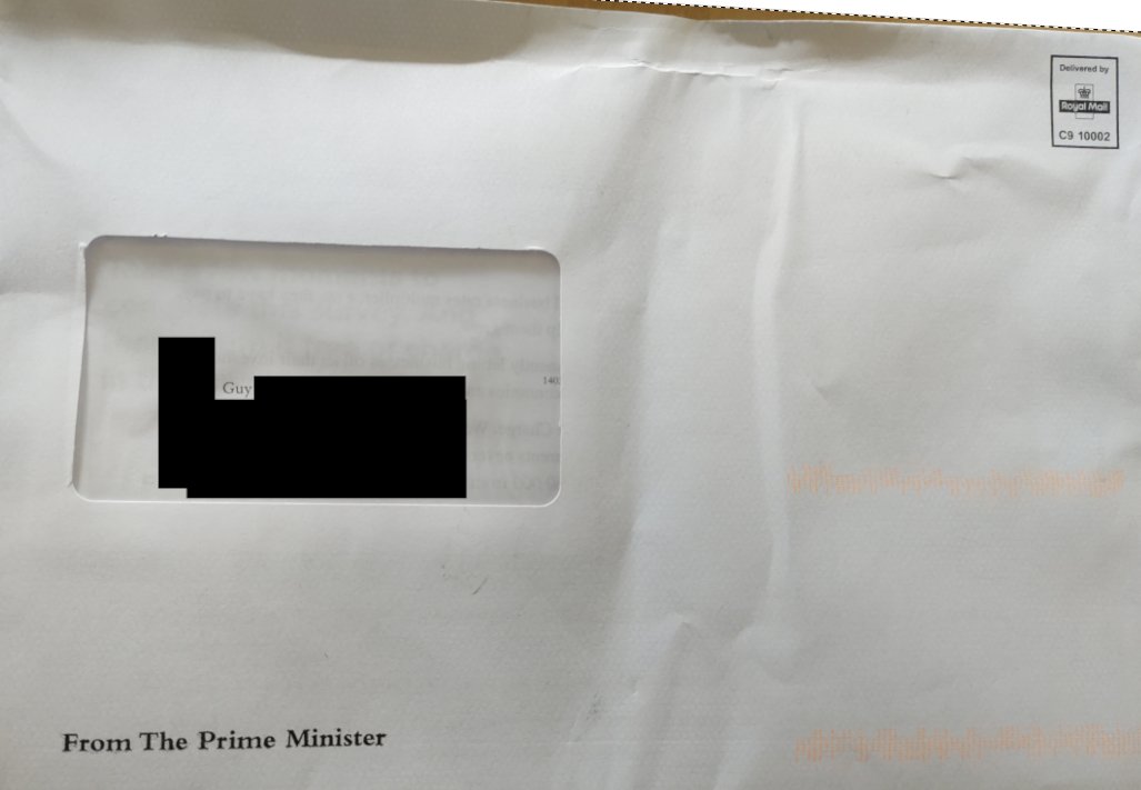 Flipping 'eck! This just came through the post. Am I about to be ennobled? Not sure if I should open it...