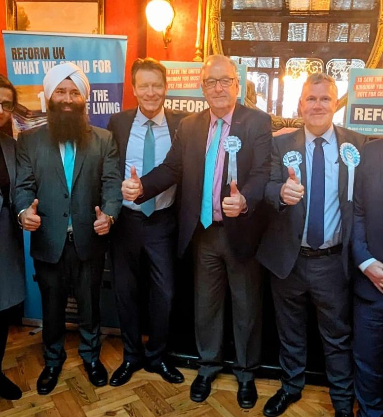 Proud to be with Reform's leader and Reform's London Mayoral candidate @TiceRichard @Cox4London @reformparty_uk @PrabhdeepReform