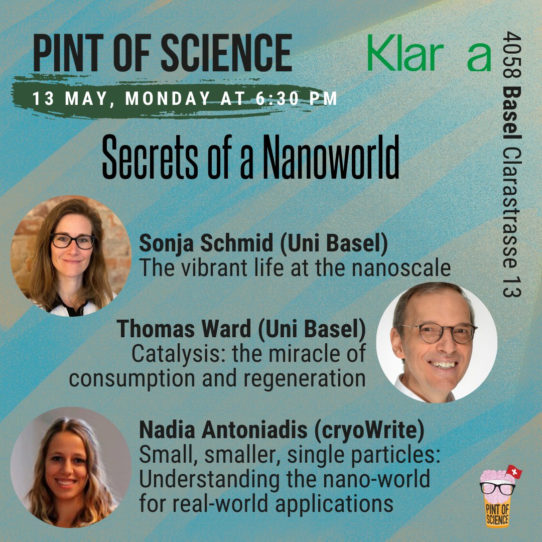 Which city has the oldest university in 🇨🇭? Yes, it's Basel. Come to Didi Offensiv or Klara or Bibliothek Bar, and dive deep into #pintofscience and 🍻 Don't miss 😎An Enzyme, a Star, and a Citizen get into a Bar... or 😎Secrets of the Nanoworld ➡️pintofscience.ch/events/basel #PINT24