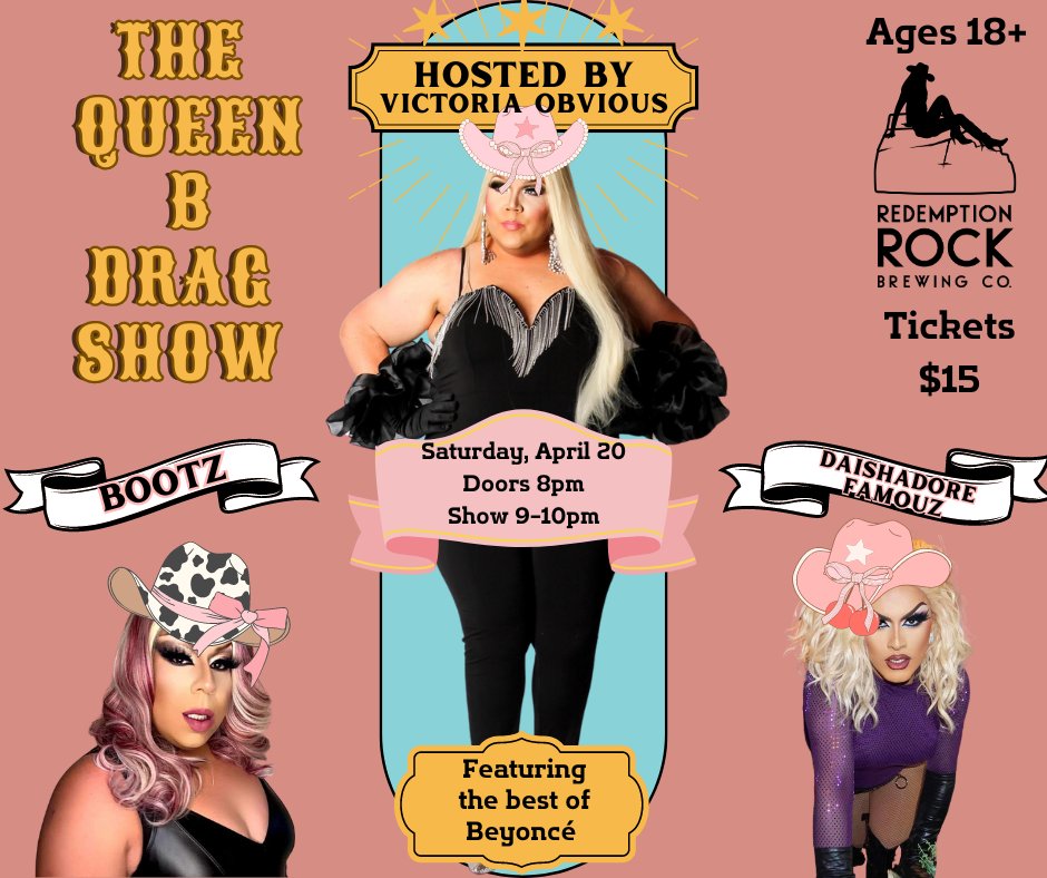 Calling all Beyonce fans - The Queen B Drag Show is TONIGHT! 👑 Tickets are still available! Get yours ahead of time at eventbrite.com/e/the-queen-b-… OR pay at the door! 🎟 Doors open at 8 pm and the show starts at 9. See you tonight!