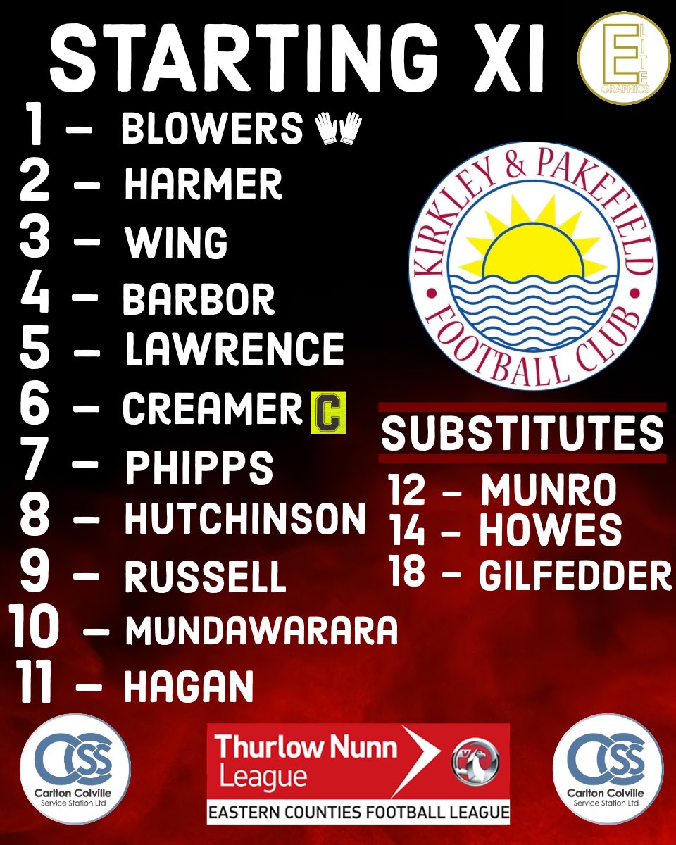 Here’s how your Royals Lineup against @NewmarketTownFC in their final game of the season. 
#weareroyals #kpfc