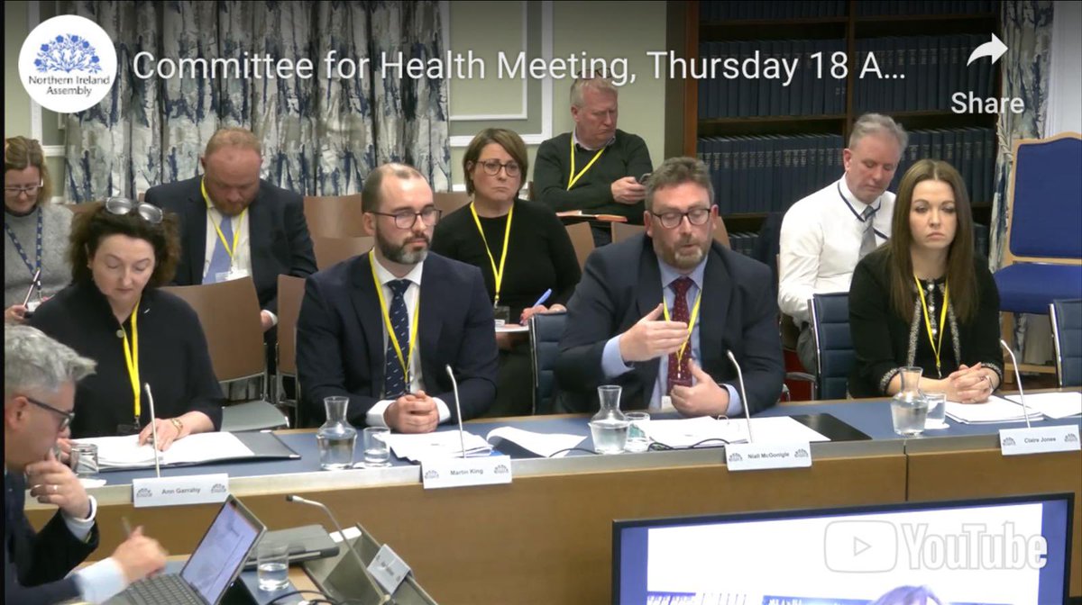 On the recent Thursday, our Past President Martin King @kingmartinj spoke at the Northern Ireland Assembly Committee for Health Meeting @niahealth, representing the views of Surgical Trainees in NI Martin highlighted our recent non-financial COST report amongst his evidence