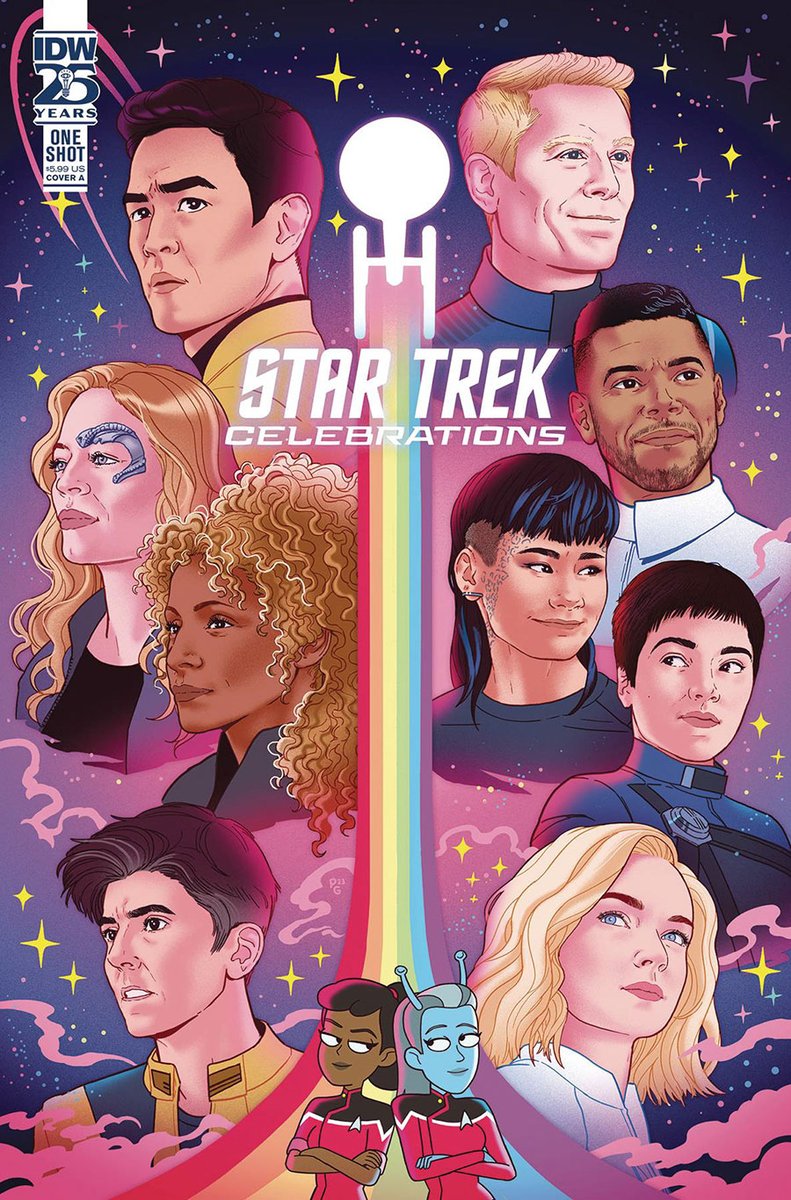 Celebrating #LGBTQIA+ characters from the #StarTrekuniverse!

🕐 𝗣𝗿𝗲-𝗼𝗿𝗱𝗲𝗿 by MON APR 22 @ 5 PM, 𝘀𝗮𝘃𝗲 𝟮𝟬%!
📱#StarTrek Celebrations #1
🕐Releases 5/29
👉ow.ly/e7Fj50Rk939

✏️@definitelyvita & more!
✨@PlinaGanucheau #Cover

#Trekkie #BoldlyGo #StrangeNewWorlds