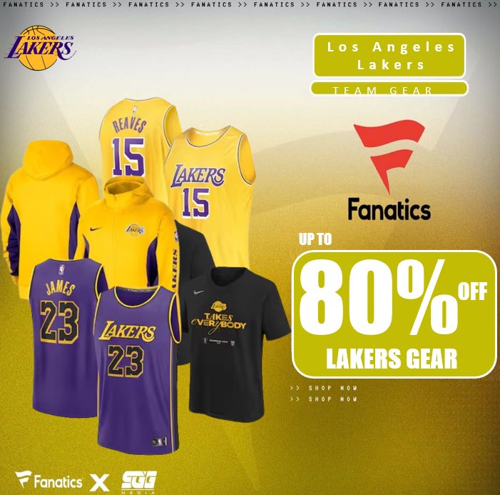LOS ANGELES LAKERS NBA PLAYOFFS SALE, @Fanatics🏆 LAKERS FANS‼️ Get up to 80% OFF on your team’s gear today at Fanatics using THIS PROMO LINK: fanatics.93n6tx.net/LAKERSSALE 📈 HURRY! DEAL ENDS SOON🤝