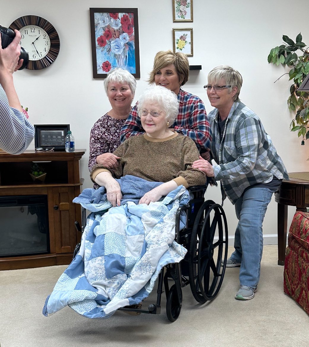 Why do photography sessions like this matter? This is Miss Betty, who has been on the Can’s Can meal route for four years. She’s in hospice care now, after a battle with cancer. Here, she’s posing for photos with her daughters. Moments matter. (photographer is Stephanie Smith)