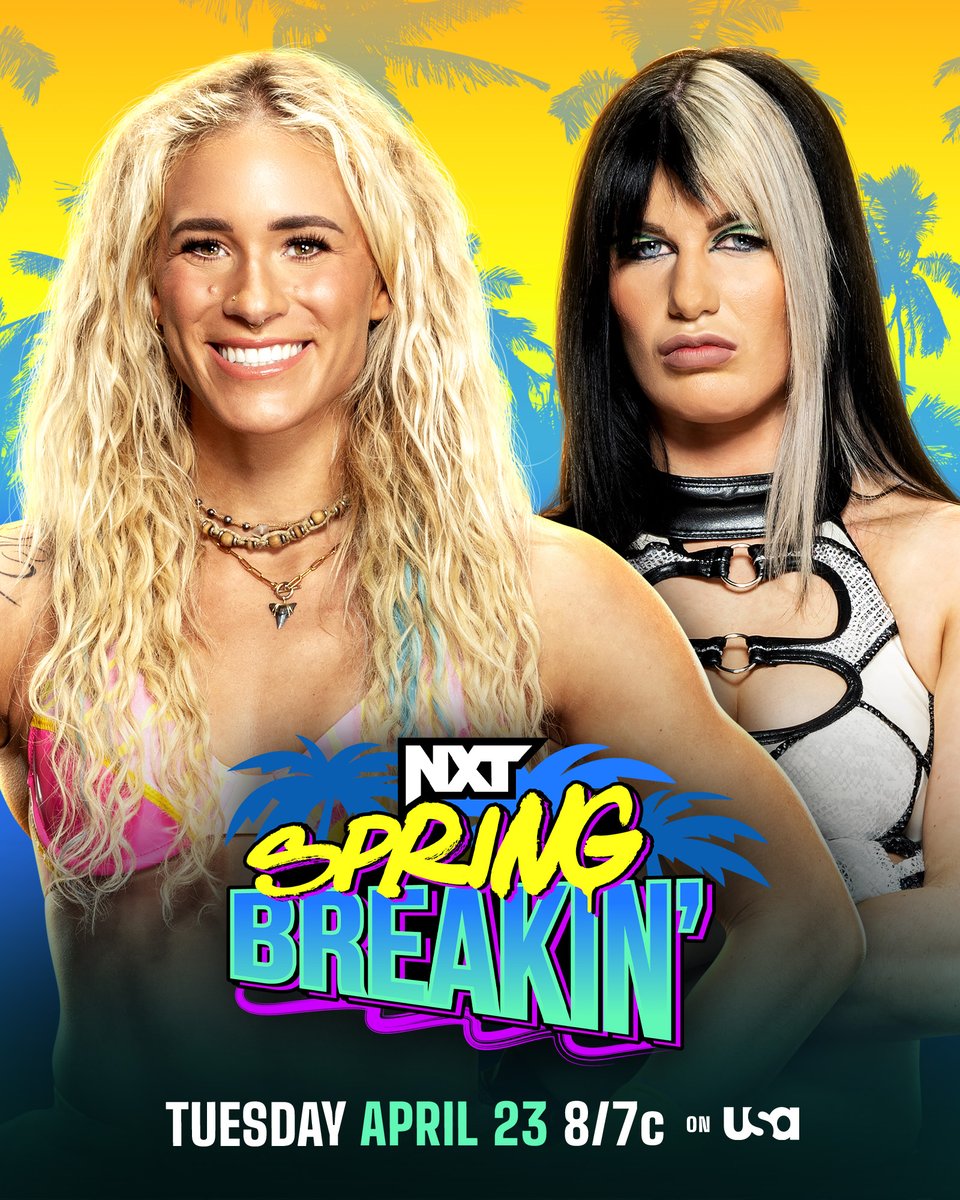 This is personal. @SolRucaWWE and @BDavenportWWE will battle it out in an Anything Goes BEACH BRAWL This Tuesday at Week One of #NXTSpringBreakin! 📺 8/7c on @USANetwork