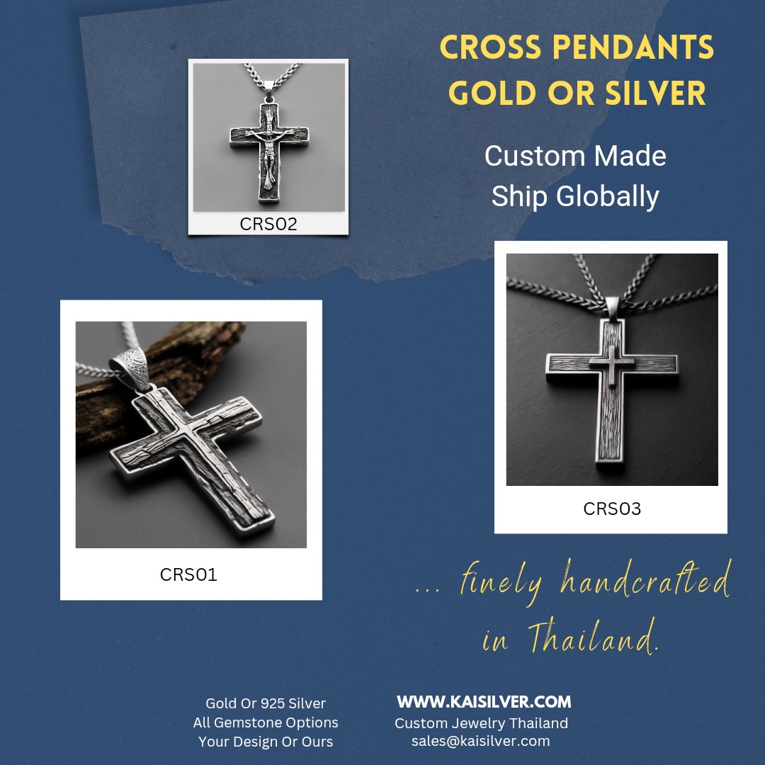 RampzM's tweet image. Classic crosses expertly handcrafted by Kaisilver Thailand and shipped globally. Can be ordered as gold or silver cross pendants. #crosses #kaisilver #crosspendants ... details at: saw2day.org/crosses-gold-s…