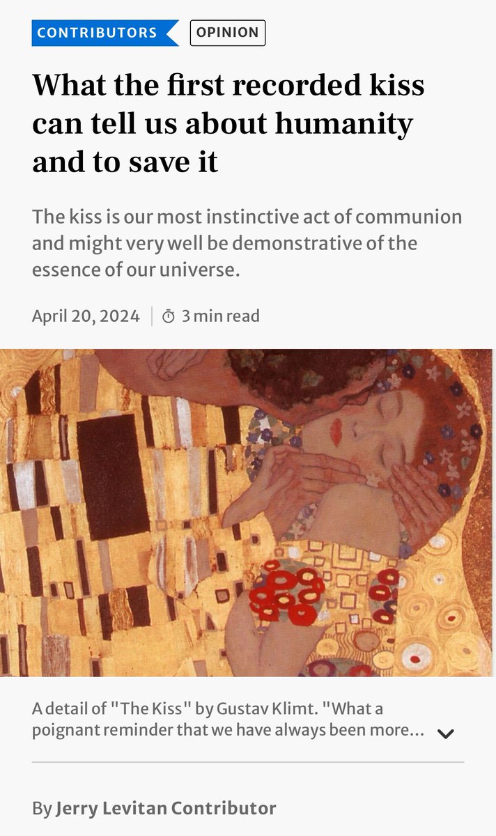 jerrylevitan's tweet photo. My latest piece in today’s Toronto Star. The kiss. 

https://t.co/D4U9mDie6u
@TorontoStar https://t.co/8X3d5pCWf9