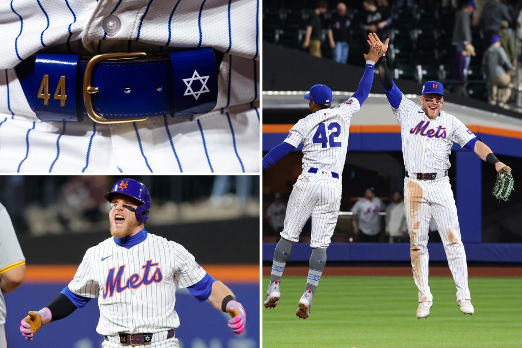 Mets ‘star’ outfielder Harrison Bader wears Star of David on his belt in support of Israeli roots trib.al/SGTQErY