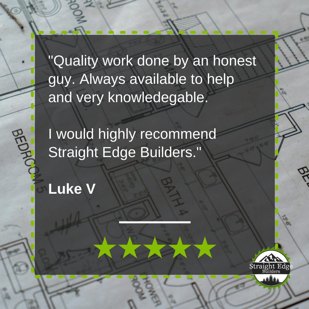 'Quality work done by an honest guy. Always available to help and very knowledgeable. I would highly recommend Straight Edge Builders.'
Luke V

straightedgecustombuilders.com

#fivestarreview #builderreviews #bestbuildernearme #bestlocalbuilders #customhomebuilder #zeelandmi #hollandmi