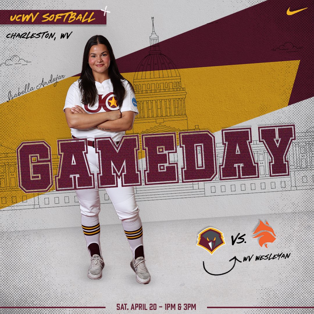 🥎 Rise and shine!! It’s GAMEDAY‼️ 🆚 W. Wva. Wesleyan 📍Watt Powell Annex / UC Softball Field ⌚️ 1PM & 3PM 📊 admin.ucgoldeneagles.com/sidearmstats/s… 📺 mountaineast.tv/?B=847028 #WingsUp 🦅