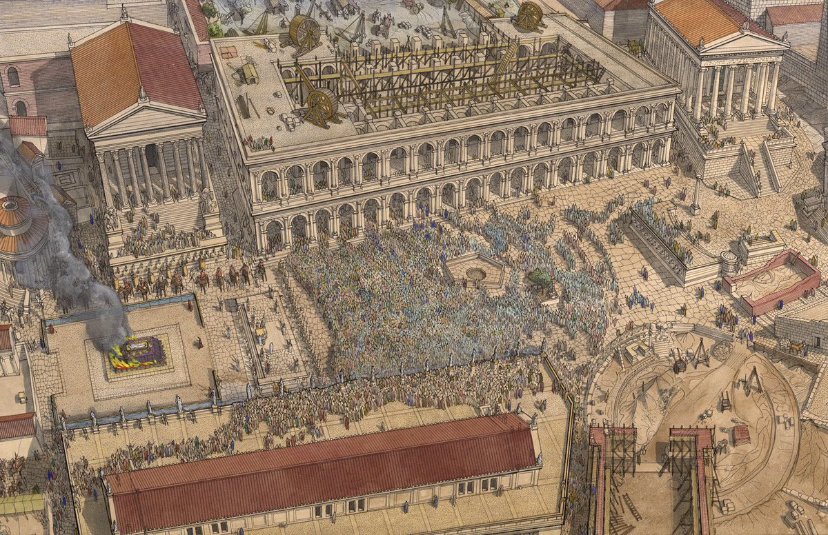 Roma imparatoru Iulius Caesar'ın cenaze törenini tasvir eden bir illüstrasyon - MÖ 44.

🎨: Jean-Claude Golvin