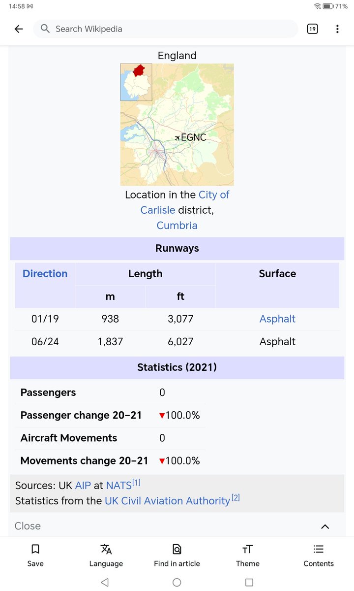 @AgentP22 Carlisle has a 6,027 ft runway with the same alignment as Edinburgh’s. Generally fine for short haul domestic and European destinations (Wikipedia):