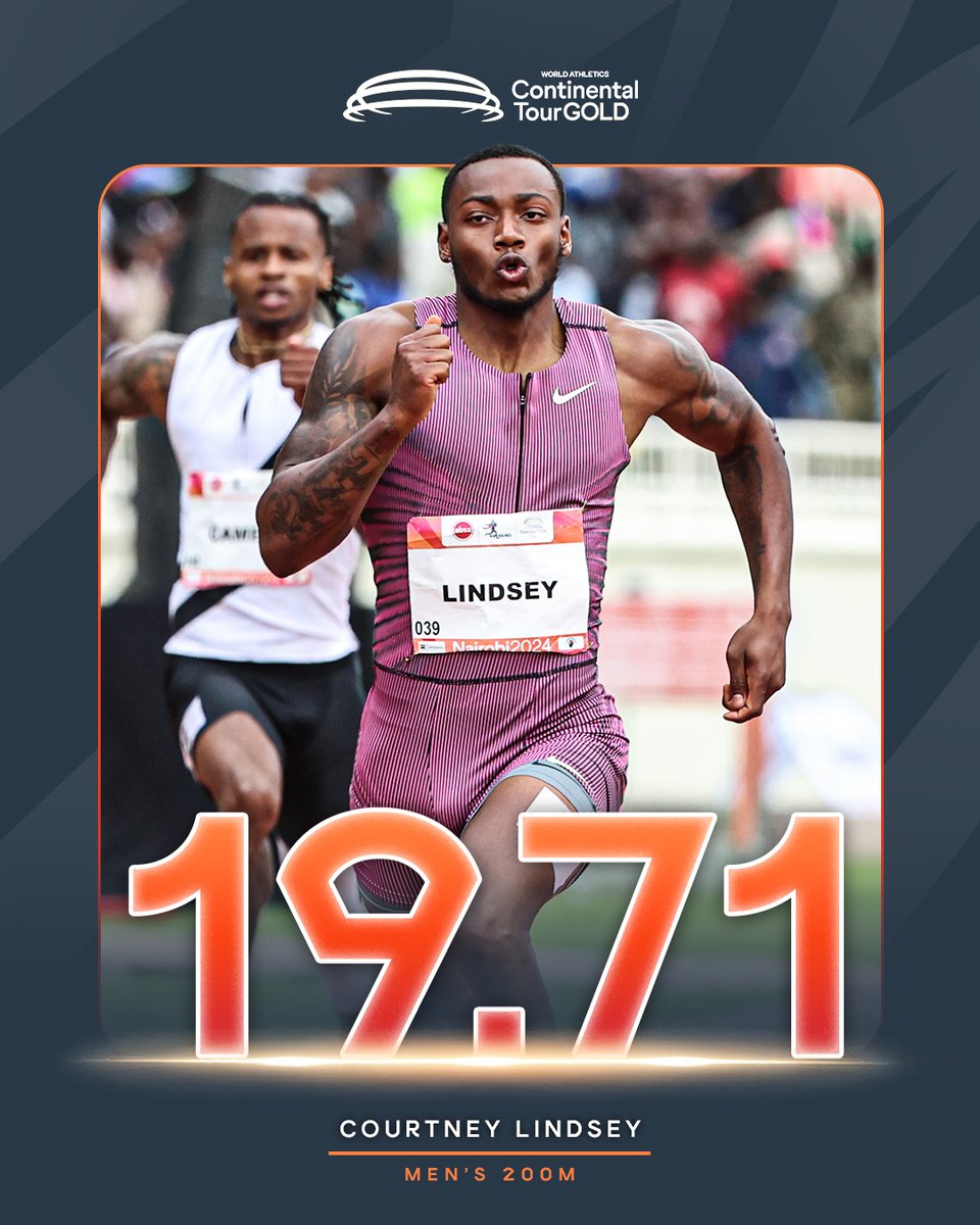 19.71 🧨

Courtney Lindsey 🇺🇸 beats @LetsileTebogo2 🇧🇼 in the men's 200m with both men running 19.71 😤

#ContinentalTourGold
📺worldathletics.org/videos