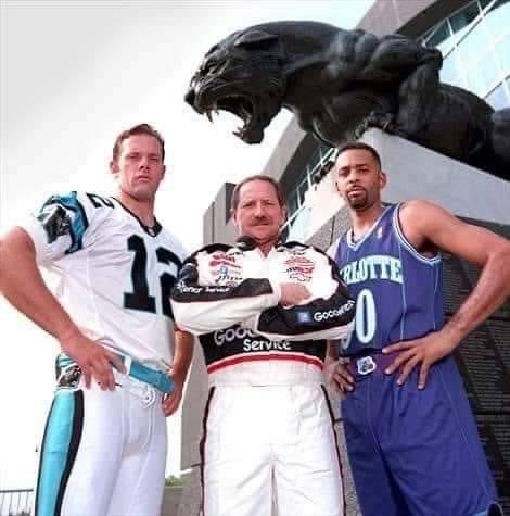 The Holy Trinity of Carolina, 1996

📸Kerry Collins, Dale Earnhardt, Dell Curry.