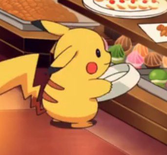PokemonGems's tweet photo. pikachu at the buffet https://t.co/GXDrbBdIJE