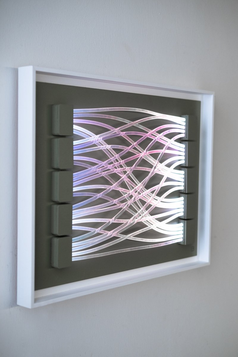 KanutoTakumi's tweet image. I finished this 5-5 #Bitcoin CoinJoin today.

The installation is deliberately reduced to draw attention to the light, it shows 1496 possible interpretations for more privacy.

30 x 40 cm, colored wood, 50 LED’s, shadow gap frame.

more: kanuto.io/art

physical art only