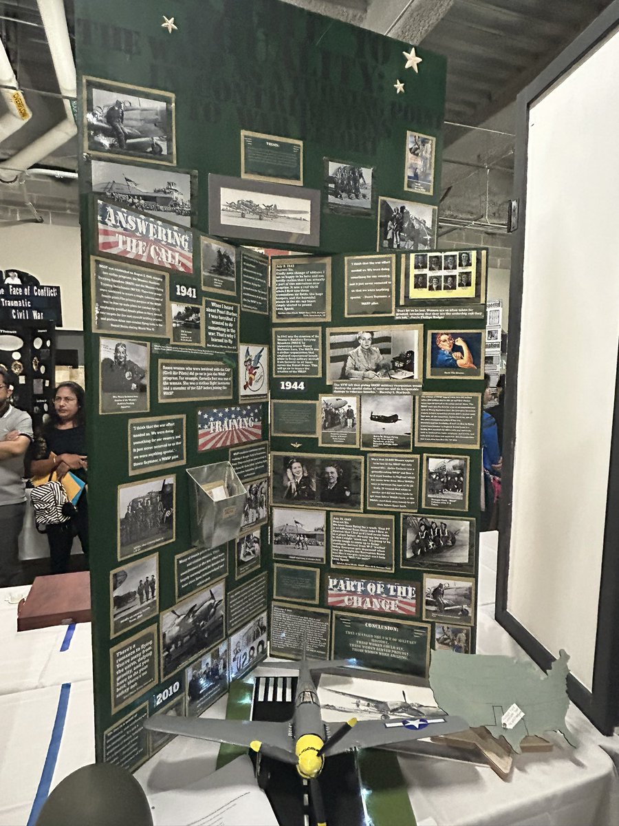 CoachMoltz's tweet image. Early morning with the AMCMS history fair team in Austin for State! Final rehearsals in the hotel lobby (even had a round of applause from some passersby’s getting a peak of the action)! Displays are set, presenters prepped to represent CSISD with pride! #CSISD @CSISD ✈️🇺🇸🪖