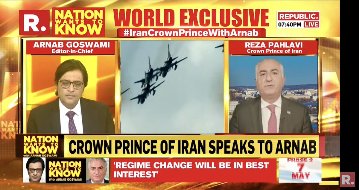 MEGA WORLD EXCLUSIVE #IranCrownPrinceWithArnab | 'Nobody will benefit from this instability': Crown Prince of Iran Reza Pahlavi (@PahlaviReza) on Nation Wants to Know - youtube.com/watch?v=LB1C8z… #Iran #Israel #RezaPahlavi #IranIsraelConflict #NationWantsToKnow