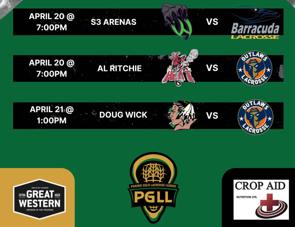 PGLLeague's tweet photo. #PGLL Junior regular season begins tonight with Swift Current Wolverines hosting Regina Barracuda! 
Regina Heat and Prince Albert Outlaws also begin their 2024 campaign. 
https://t.co/d2i4S56Mzb https://t.co/4hyjnJsw4E