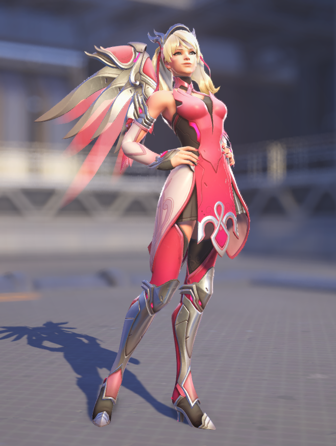 Mercy Expression Mercy's Mythic changes the expression in her Proud Victory Pose from 🙂to 🙁