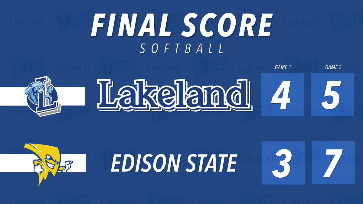 Softball: 4/19 Game 1: Lakeland 4, Edison State 3 Game 2: Edison State 7, Lakeland 5