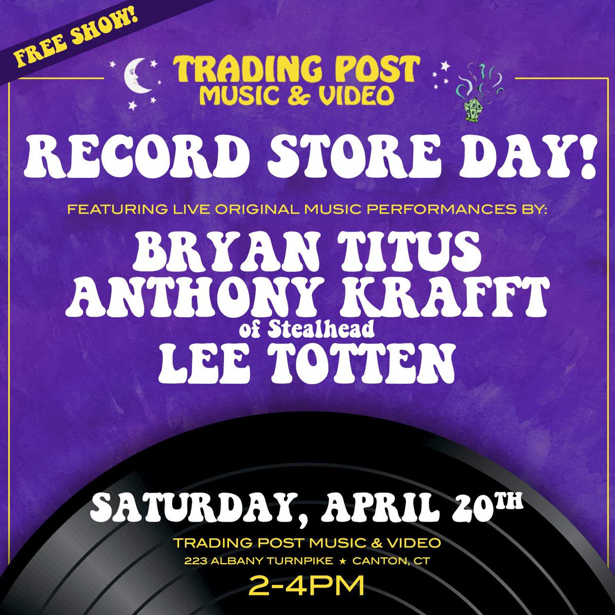 Lee Totten (@thejagerguy) on Twitter photo #RecordStoreDay and you can find me, <a href="/bryantitus/">bryan titus</a> and Anthony Krafft at Trading Post Music in Canton, CT performing a free show from 2-4! Come out and shop one of the coolest local music stores and support New England original music! #RecordStoreDay and you can find me, <a href="/bryantitus/">bryan titus</a> and Anthony Krafft at Trading Post Music in Canton, CT performing a free show from 2-4! Come out and shop one of the coolest local music stores and support New England original music!