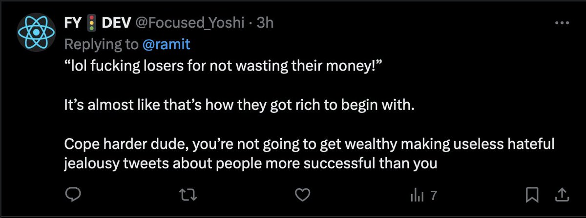 One of my favorite things on twitter is when anonymous people tell me, Ramit Sethi, how wealthy people behave What's next, @Focused_Yoshi? Do you want to tell me what to order at an Indian restaurant?