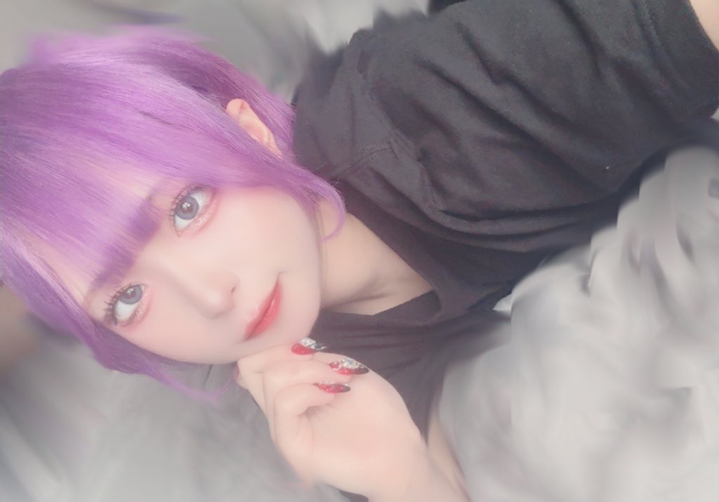 Yanusisan's tweet photo. 髪の毛紫した❕ https://t.co/YUXYlQ7kKU