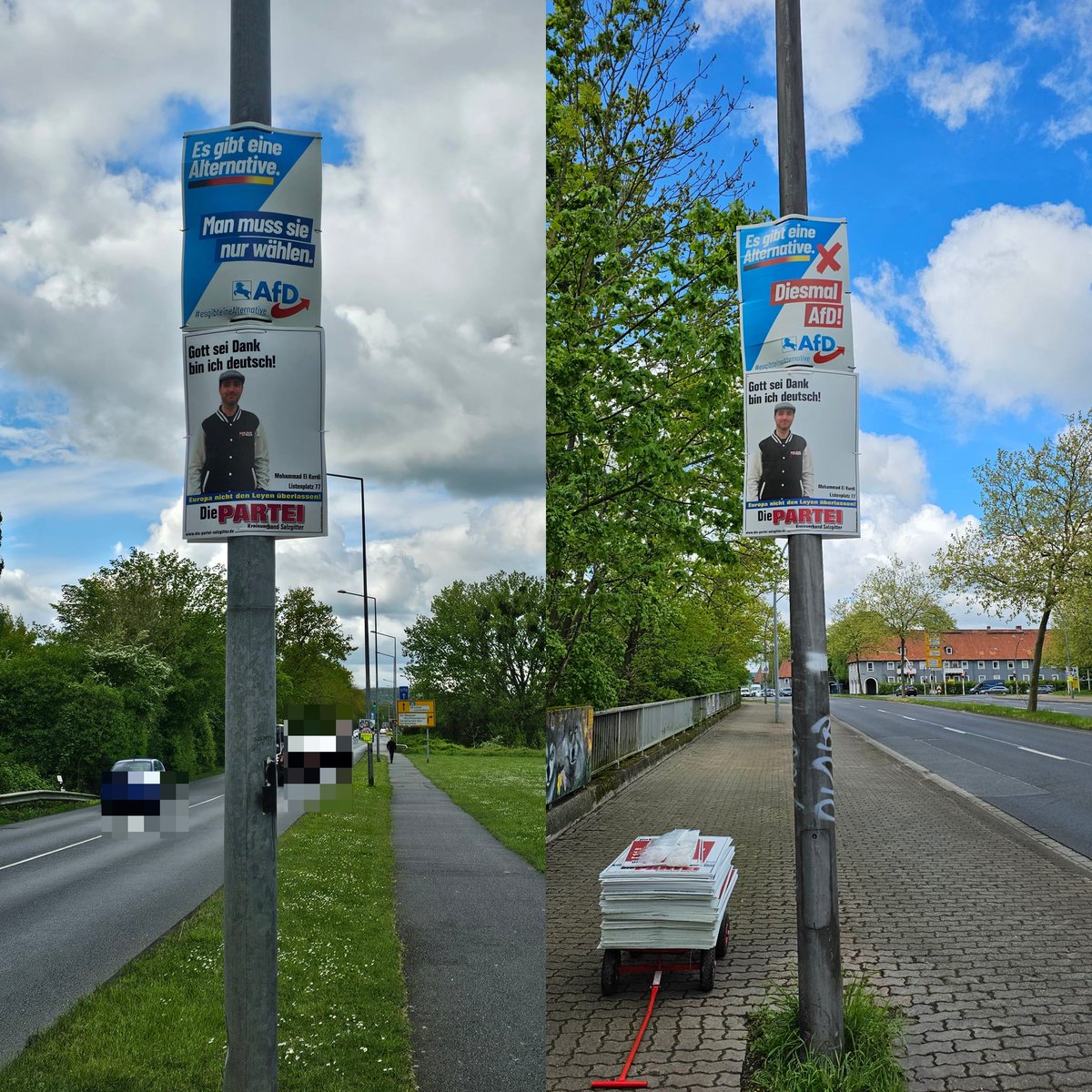 Es gibt eine Alternative und die heißt Mohammad also gibt ihm eure Stimme am 09.06.2024 #FCKAfD

#Salzgitter #nonazis 
#Europawahl #noafd