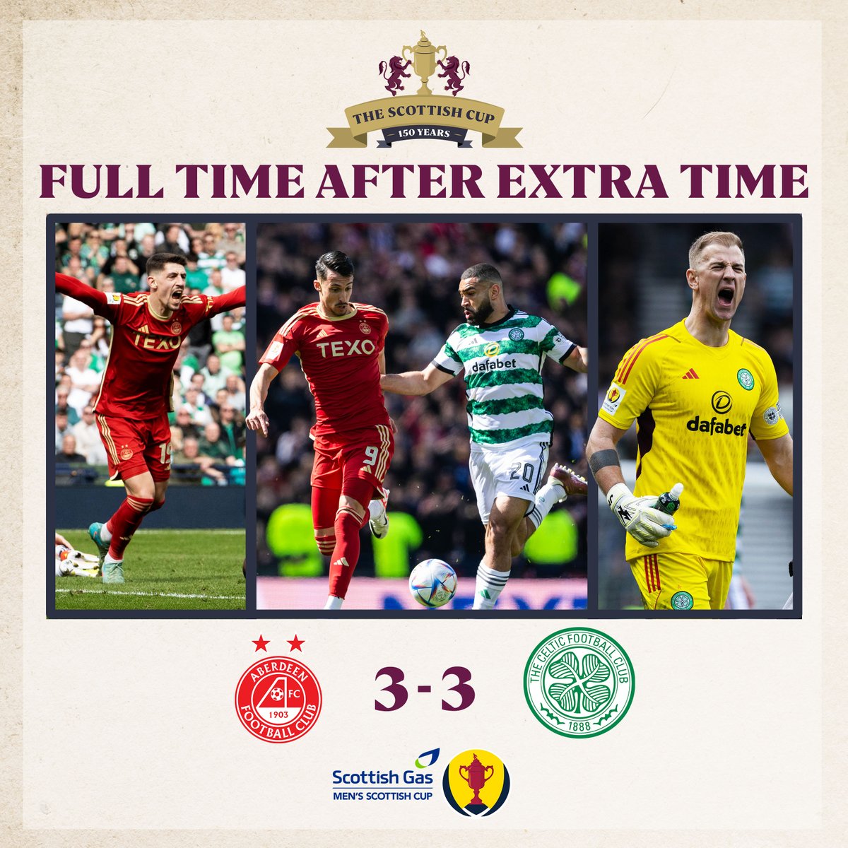 We are heading to penalties at Hampden Park! #ScottishCup