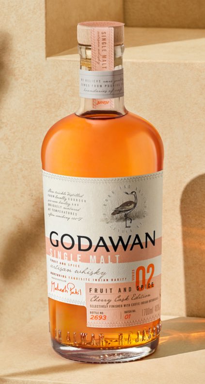 Indian whiskey, Godawan Century, clinches top spot as world's best single malt at 2024 London Spirits Competition.