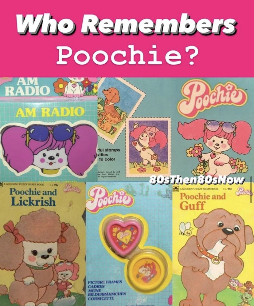 In 1982 and 1983 This Was One Toy (And Stationary) Line A LOT of You Loved! #Poochie #Toys #Stationary #Dogs #Dog #Puppy #Pink #80s